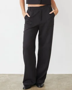 MONROW Soft Twill Patch Pocket Pant FADEDBLACK Shop